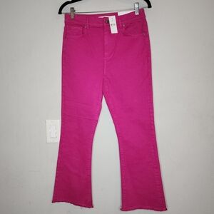 NWT Ann Taylor Loft Kick Crop Hot Pink Highrise Jeans Size 27 Size 4